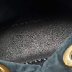 مملوكة مسبقًا حقيبة يد توتس ديور ليدي ديور مرنة جلد كاناج أزرق داكن متوسطة