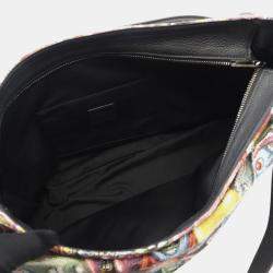 Pre Owned Dior Kenny Scharf Soft Saddle Multicolor Canvas Shoulder Bag