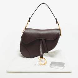 Pre Owned حقيبة كتف ديور سادل جلد أزرق كحلي