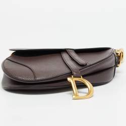 Pre Owned حقيبة كتف ديور سادل جلد أزرق كحلي