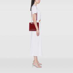 Pre Owned حقيبة ديور ليدي ديور كاناج براءة اختراع متوسطة حمراء