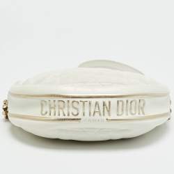 مملوكة مسبقًا حقيبة هوبو ديور فايف صغيرة جلد كاناج أبيض