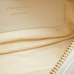 مملوكة مسبقًا حقيبة هوبو ديور فايف صغيرة جلد كاناج أبيض