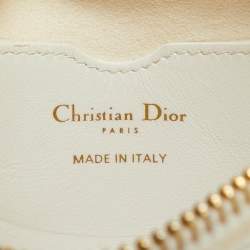 مملوكة مسبقًا حقيبة هوبو ديور فايف صغيرة جلد كاناج أبيض