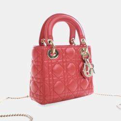 مملوكة مسبقًا Christian Dior Mini Orange Lambskin Lady Dior