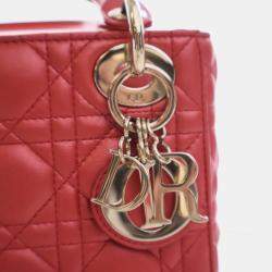 مملوكة مسبقًا Christian Dior Mini Orange Lambskin Lady Dior