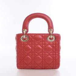 مملوكة مسبقًا Christian Dior Mini Orange Lambskin Lady Dior