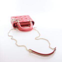 مملوكة مسبقًا Christian Dior Mini Orange Lambskin Lady Dior