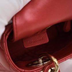 مملوكة مسبقًا Christian Dior Mini Orange Lambskin Lady Dior