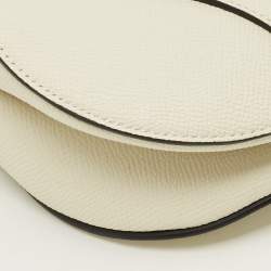 Pre Owned Dior Saddle Off White Leather Bag