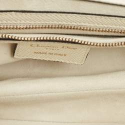 Pre Owned Dior Saddle Off White Leather Bag