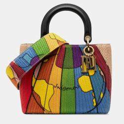 مملوكة مسبقًا Dior Brown Medium Canvas Beaded and Embroidered Tarot Judgment Lady Dior