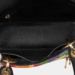 مملوكة مسبقًا Dior Brown Medium Canvas Beaded and Embroidered Tarot Judgment Lady Dior