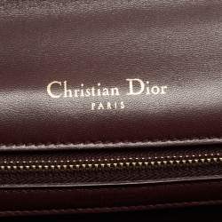 Pre Owned Dior Diorama Medium Metallic Pink Snakeskin Shoulder Bag