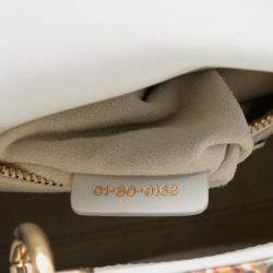 مملوكة مسبقًا ديور ليدي ديورامور صغرى جلد عجل أبيض خاص طبعة محدودة ليدي ديور