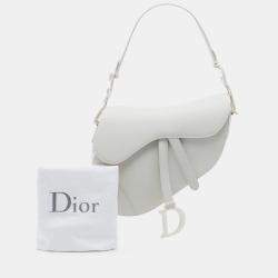 مملوكة مسبقًا Dior White Ultra Matte Calfskin Saddle Bag