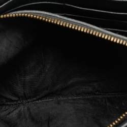 Pre Owned حقيبة كلتش سلسلة جلد أسود ديور سادل