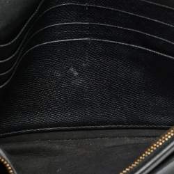 Pre Owned حقيبة كلتش سلسلة جلد أسود ديور سادل