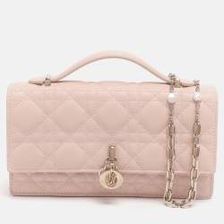 Pre Owned Dior My Dior Mini Dusty Pink Cannage Leather Bag