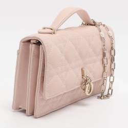 Pre Owned Dior My Dior Mini Dusty Pink Cannage Leather Bag