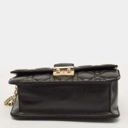 مملوكة مسبقًا Dior Miss Dior Promenade Black Cannage Leather Chain Bag