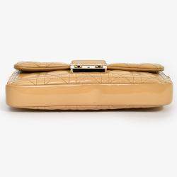 Pre Owned محفظة ديور ميس ديور كاناج جلد لامع بيج 2013 بسلسلة