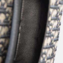 Pre Owned Christian Dior Navy Blue Oblique Jacquard Medium 'Bobby' Crossbody Bag