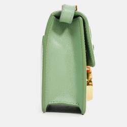 Pre Owned Christian Dior 2020 Green 'Sac 30 Montaigne Mini' Crossbody