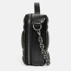 مملوكة مسبقًا Christian Dior Black Puff Cannage Zip Around Chain 'Caro Box' Bag