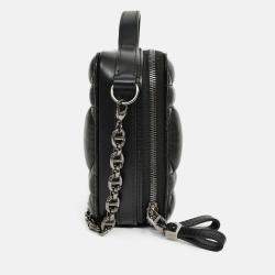 مملوكة مسبقًا Christian Dior Black Puff Cannage Zip Around Chain 'Caro Box' Bag
