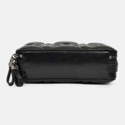 مملوكة مسبقًا Christian Dior Black Puff Cannage Zip Around Chain 'Caro Box' Bag