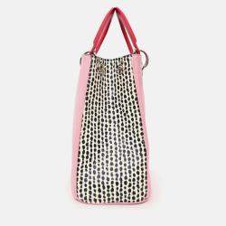 مملوكة مسبقًا حقيبة يد توت ديوريسيمو جلد زهري من كريستيان ديور مع حزام وحقيبة صغيرة