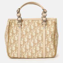 Pre Owned Christian Dior Beige Diorissimo Romantique Tote Bag