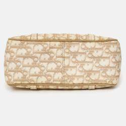 Pre Owned Christian Dior Beige Diorissimo Romantique Tote Bag