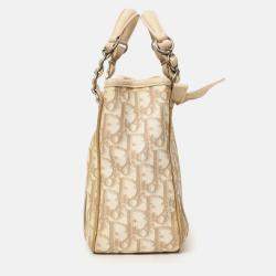 Pre Owned Christian Dior Beige Diorissimo Romantique Tote Bag