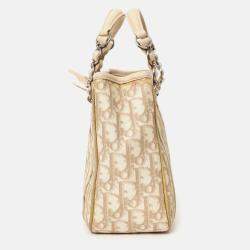 Pre Owned Christian Dior Beige Diorissimo Romantique Tote Bag
