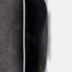 Pre Owned Christian Dior Black Leather Large Bobby Oblique Canvas Strap Crossbody Bag