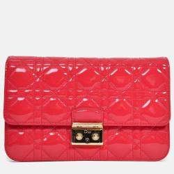 مملوكة مسبقًا Christian Dior Pink Patent 'Miss Dior' Wallet On Chain