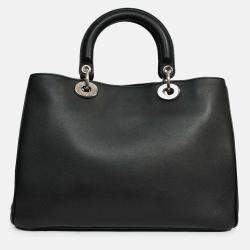 Pre Owned حقيبة يد كريستيان ديور 2015 بارادايس ديوريسيمو متوسطة جلد أسود