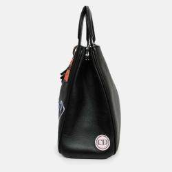 Pre Owned حقيبة يد كريستيان ديور 2015 بارادايس ديوريسيمو متوسطة جلد أسود