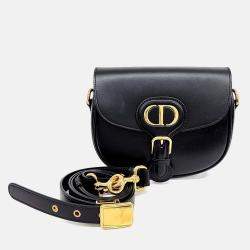 Pre Owned Dior Black Leather Bobby Bag Small