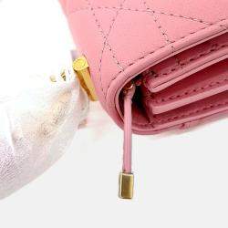 Pre Owned Dior Pink Leather Miss Caro Mini