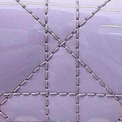 مملوكة مسبقًا Dior Purple Patent Leather Patent Cannage Card Holder
