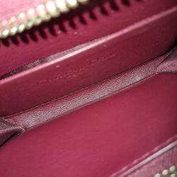 مملوكة مسبقًا Dior Red Patent Leather Patent Cannage Card Holder