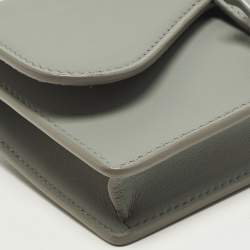 مملوكة مسبقًا حقيبة حزام ديور سادل جلد رمادية