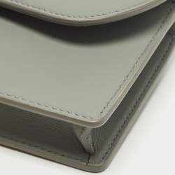 مملوكة مسبقًا حقيبة حزام ديور سادل جلد رمادية