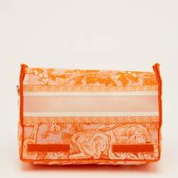 مملوكة مسبقًا Dior Diorcamp Small Neon Orange/White Canvas Shoulder Bag