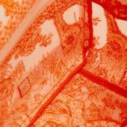 مملوكة مسبقًا Dior Diorcamp Small Neon Orange/White Canvas Shoulder Bag