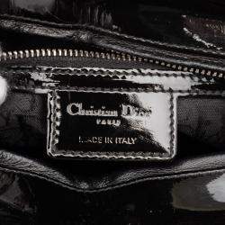 مملوكة مسبقًا Dior Black Large Patent Cannage Lady Dior