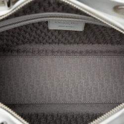 Pre Owned حقيبة ديور ليدي كاناج جلد خروف أبيض كبير